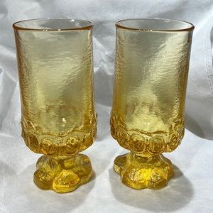 MADEIRA Cornsilk Franciscan Yellow Tea Glasses, Set of 2